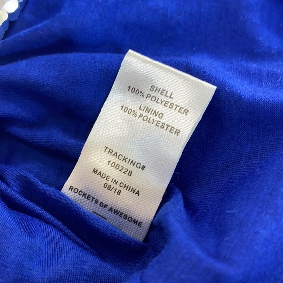 Rockets Of‎ Awesome White Silver Flip Sequin Top Girls 4 Short Sleeve - Picture 6 of 7